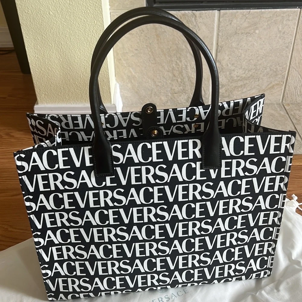 VERSACE ALLOVER LARGE TOTE BAG